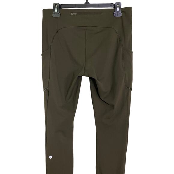 Lululemon Align High-Rise Leggings with Pockets Dark Olive Nulu Size 10 - Picture 7 of 9